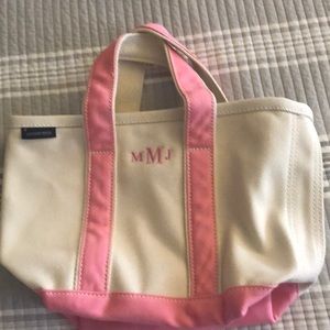 Lands’ End small tote bag - monogrammed - NWT